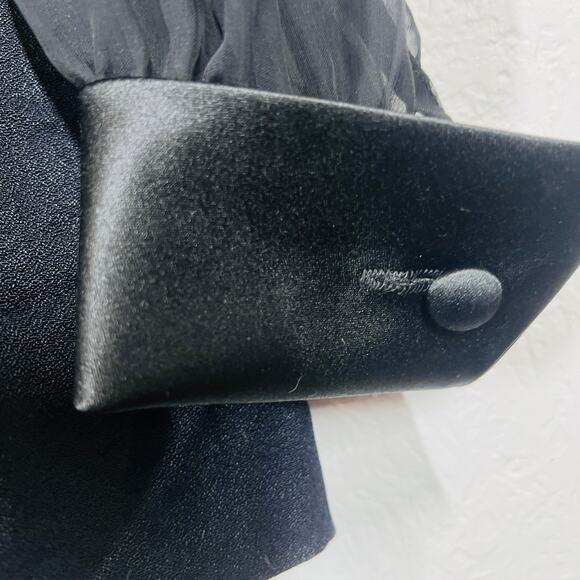 JR Nites by Caliendo Sheer Sleeve Triple Button Tuxedo Style Jacket - 3/4 - Picture 4 of 5